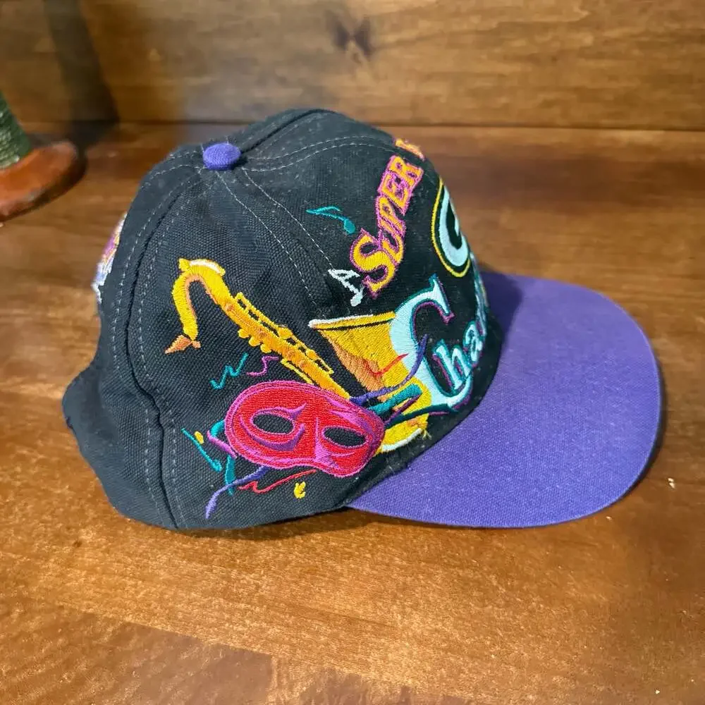 Vintage Logo Athletic Green Bay Packers Super Bowl XXXI Champions Snapback Hat